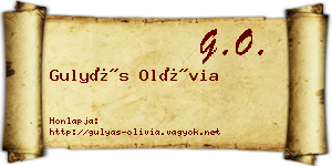 Gulyás Olívia névjegykártya